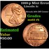 Image 1 : 1989-p Mint Error Lincoln Cent 1c Grades Select Unc RB