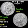 Image 1 : 1878-p 7/8tf Morgan Dollar $1 Grades Choice AU