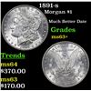 Image 1 : 1891-s Morgan Dollar $1 Grades Select+ Unc