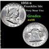 Image 1 : 1951-s Franklin Half Dollar 50c Grades Choice AU/BU Slider