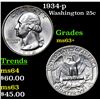 Image 1 : 1934-p Washington Quarter 25c Grades Select+ Unc