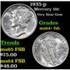 Image 1 : 1935-p Mercury Dime 10c Grades Choice Unc+ FSB