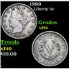 Image 1 : 1899 Liberty Nickel 5c Grades vf++