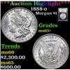 Image 1 : ***Auction Highlight*** 1888-o Morgan Dollar $1 Graded GEM+ Unc By USCG (fc)