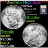 Image 1 : ***Auction Highlight*** 1925-s Peace Dollar $1 Graded Choice+ Unc By USCG (fc)