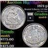 Image 1 : ***Auction Highlight*** 1871-p Seated Liberty Half Dime 1/2 10c Graded Choice+ Unc By USCG (fc)