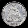 Image 2 : ***Auction Highlight*** 1871-p Seated Liberty Half Dime 1/2 10c Graded Choice+ Unc By USCG (fc)