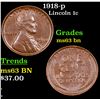 Image 1 : 1918-p Lincoln Cent 1c Grades Select Unc BN