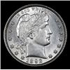 Image 2 : ***Auction Highlight*** 1892-p Barber Quarter 25c Graded Choice+ Unc By USCG (fc)