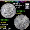 Image 1 : ***Auction Highlight*** 1894-s Morgan Dollar $1 Graded Select+ Unc By USCG (fc)