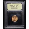 Image 4 : ***Auction Highlight*** 1907 Indian Cent 1c Graded Gem+ Unc RD By USCG (fc)
