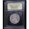 Image 4 : ***Auction Highlight*** 1858-p Seated Half Dollar 50c Graded Choice AU/BU Slider+ By USCG (fc)