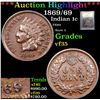 Image 1 : ***Auction Highlight*** 1869/69 Indian Cent 1c Graded vf++ By USCG (fc)
