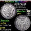 Image 1 : ***Auction Highlight*** 1898 Proof Morgan Dollar $1 Graded Au Proof By USCG (fc)
