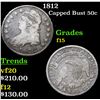 Image 1 : 1812 Capped Bust Half Dollar 50c Grades f+