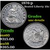 Image 1 : 1876-p Seated Liberty Quarter 25c Grades Unc Details