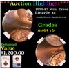 Image 1 : ***Auction Highlight*** NGC 1959-82 Mint error Lincoln Cent 1c Graded ms64 rb By NGC (fc)