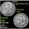 Image 1 : 1834 Capped Bust Half Dollar 50c Grades vf++