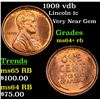 Image 1 : 1909 vdb Lincoln Cent 1c Grades Choice+ Unc RB