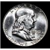 Image 2 : 1957-p Franklin Half Dollar 50c Grades Select+ Unc