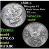 Image 1 : 1891-s Morgan Dollar $1 Grades Select+ Unc