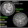 Image 1 : 1908-o Barber Quarter 25c Grades vf++