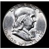 Image 2 : 1952-p Franklin Half Dollar 50c Grades Select+ Unc