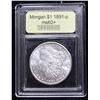Image 4 : ***Auction Highlight*** 1891-p Morgan Dollar $1 Graded Select+ Unc By USCG (fc)