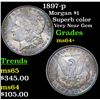 Image 1 : 1897-p Morgan Dollar $1 Grades Choice+ Unc