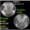 Image 1 : 1880-s Morgan Dollar $1 Grades GEM+ Unc