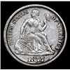 Image 2 : 1877-p Seated Liberty Dime 10c Grades xf+