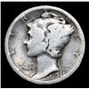 Image 2 : 1921-p Mercury Dime 10c Grades f+