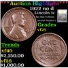 Image 1 : ***Auction Highlight*** 1922 no d Lincoln Cent 1c Graded vf+ By USCG (fc)