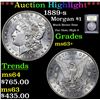 Image 1 : ***Auction Highlight*** 1889-s Morgan Dollar $1 Graded Select+ Unc By USCG (fc)