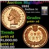 Image 1 : ***Auction Highlight*** 1881 Indian Cent 1c Graded Select Proof RD By USCG (fc)