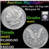 Image 1 : ***Auction Highlight*** 1879-s Rev '78 Top 100 Morgan Dollar $1 Graded Select Unc By USCG (fc)