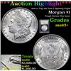 Image 1 : ***Auction Highlight*** 1891-cc Top 100 Vam 3 'Spitting Eagle' Morgan Dollar $1 Graded Select+ Unc B