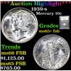 Image 1 : ***Auction Highlight*** 1939-s Mercury Dime 10c Graded GEM+ FSB By USCG (fc)