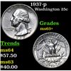 Image 1 : 1937-p Washington Quarter 25c Grades Select+ Unc