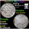 Image 1 : ***Auction Highlight*** 1901-p Morgan Dollar $1 Graded Unc Details By USCG (fc)