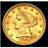 Image 2 : ***Auction Highlight*** 1899-p Gold Liberty Quarter Eagle $2 1/2 Graded Select Unc By USCG (fc)