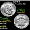 Image 1 : 1950-d Franklin Half Dollar 50c Grades Select Unc FBL