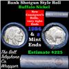 Image 1 : Buffalo Nickel Shotgun Roll in Old Bank Style Wrapper stamped  'Bell Telephone' 1924 & s Mint Ends