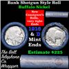 Image 1 : Buffalo Nickel Shotgun Roll in Old Bank Style Wrapper stamped 'Bell Telephone' 1916 & d Mint Ends