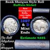 Image 1 : Buffalo Nickel Shotgun Roll in Old Bank Style Wrapper stamped 'Bell Telephone' 1927 & d Mint Ends