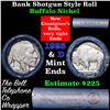 Image 1 : Buffalo Nickel Shotgun Roll in Old Bank Style Wrapper stamped 'Bell Telephone' 1923& d Mint Ends