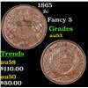 Image 1 : 1865 Two Cent Piece 2c Grades Select AU