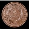 Image 3 : 1865 Two Cent Piece 2c Grades Select AU