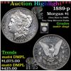Image 1 : ***Auction Highlight*** 1889-p Morgan Dollar $1 Graded Select Unc+ DMPL By USCG (fc)