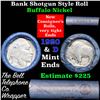 Image 1 : Buffalo Nickel Shotgun Roll in Old Bank Style Wrapper 1920 & d Mint Ends Grades